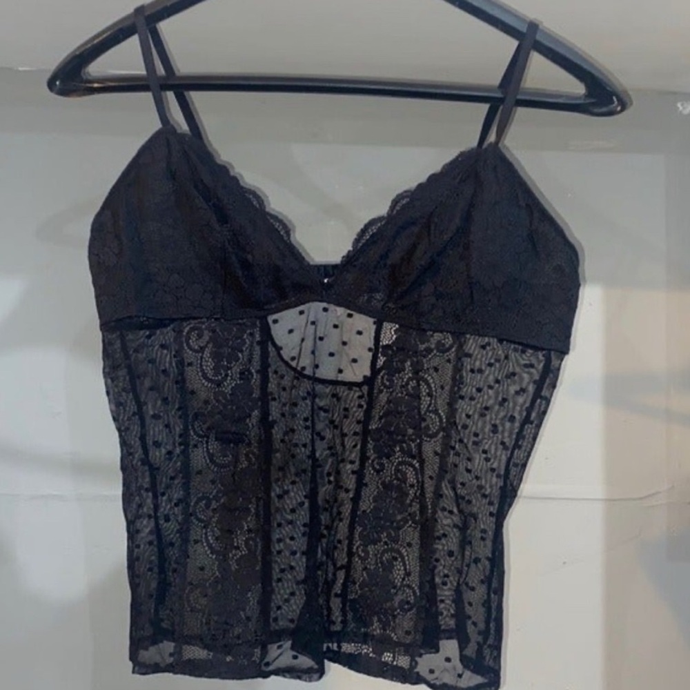 Victoria's Secret Dream Angels Long Line Bralette large black lace